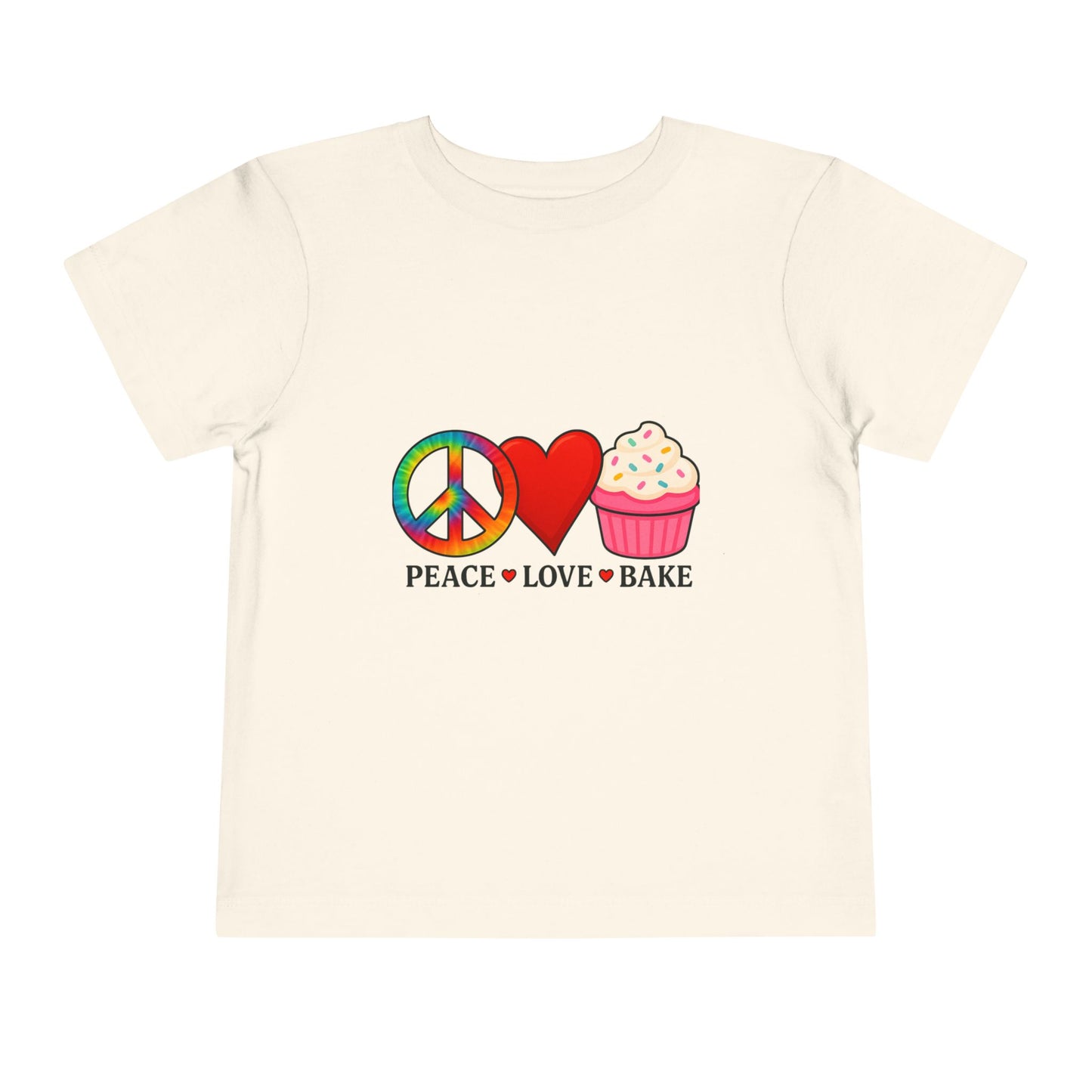 Peace Love Bake Toddler Christmas Tee