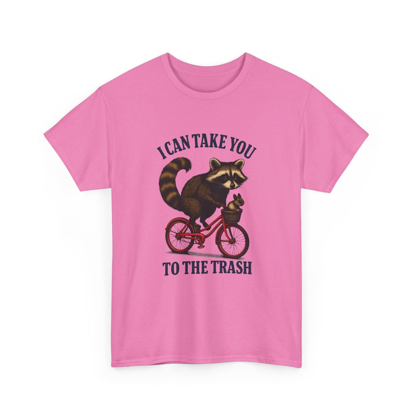 Cotton Tee Vintage Raccoon Bicycle Graphic Shirt