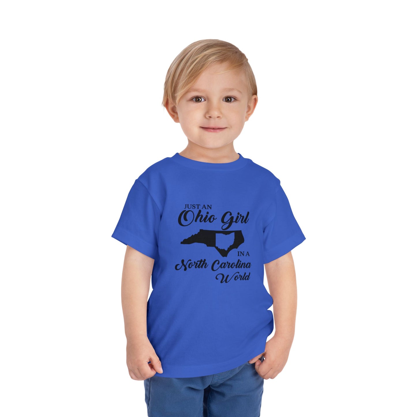 Toddler Tee Ohio Girl in North Carolina World Design Shirt