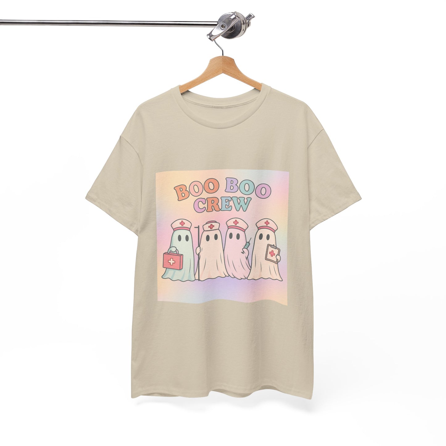 Boo Boo Crew Nurse Ghost T-Shirt – Cute Pastel Halloween Medical Tee