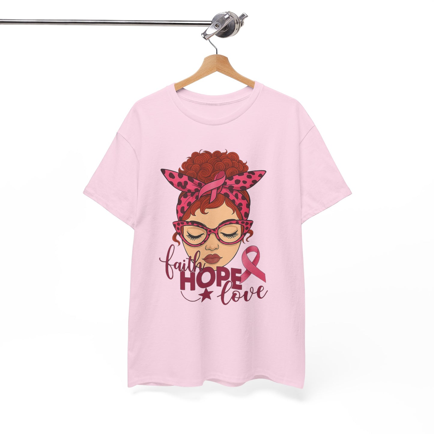 Hope, Faith & Love: Pink Ribbon Awareness Tee
