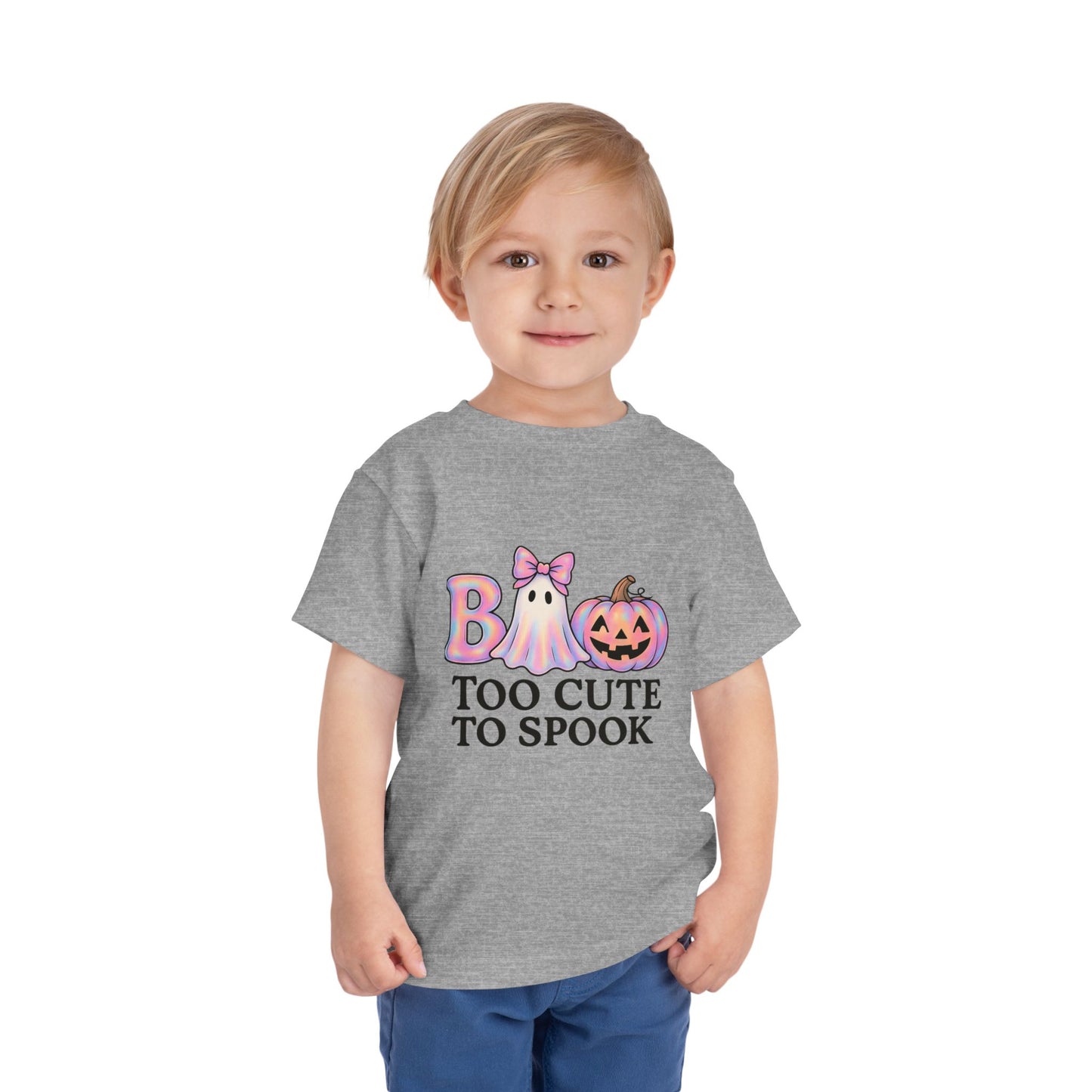 Boo! Too Cute to Spook Halloween Toddler Tee
