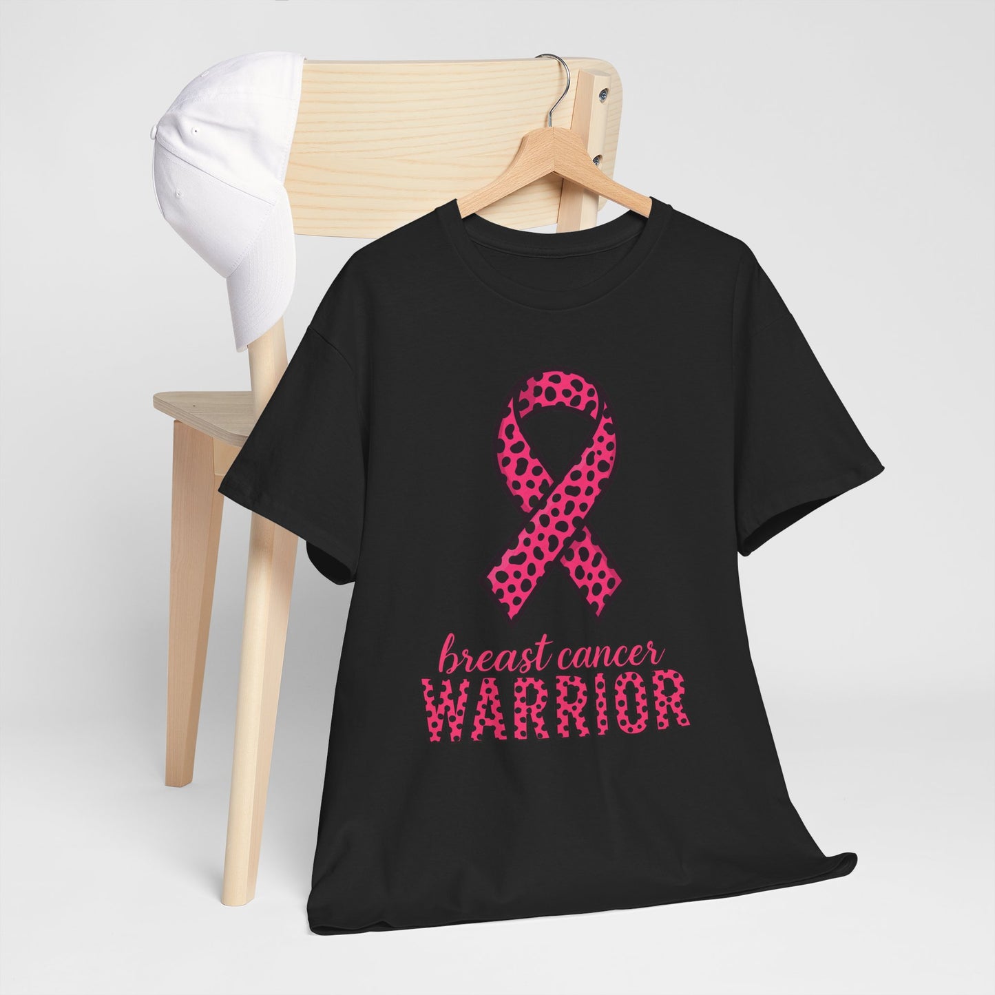Pink Leopard Ribbon Breast Cancer Awareness Tee