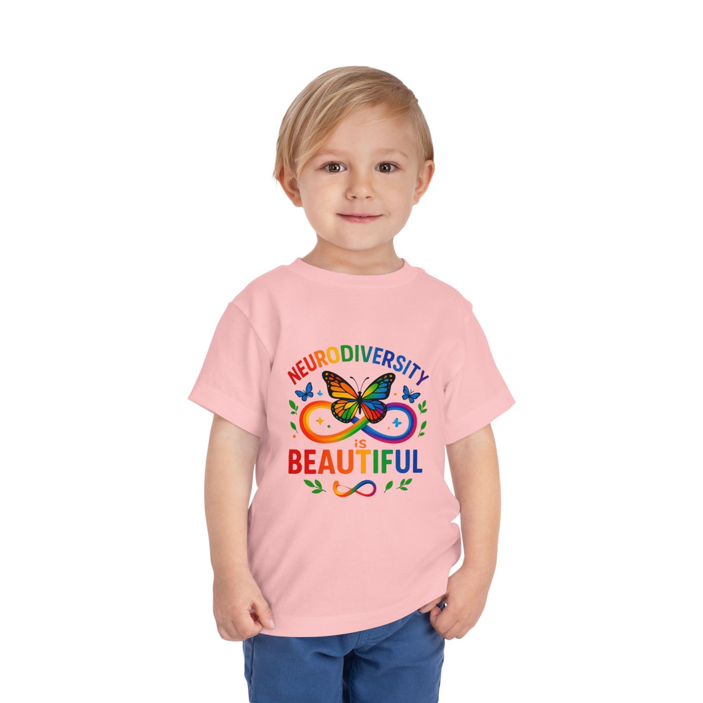 Toddler T-Shirt Colorful Butterfly Rainbow Infinity Symbol Acceptance Shirt