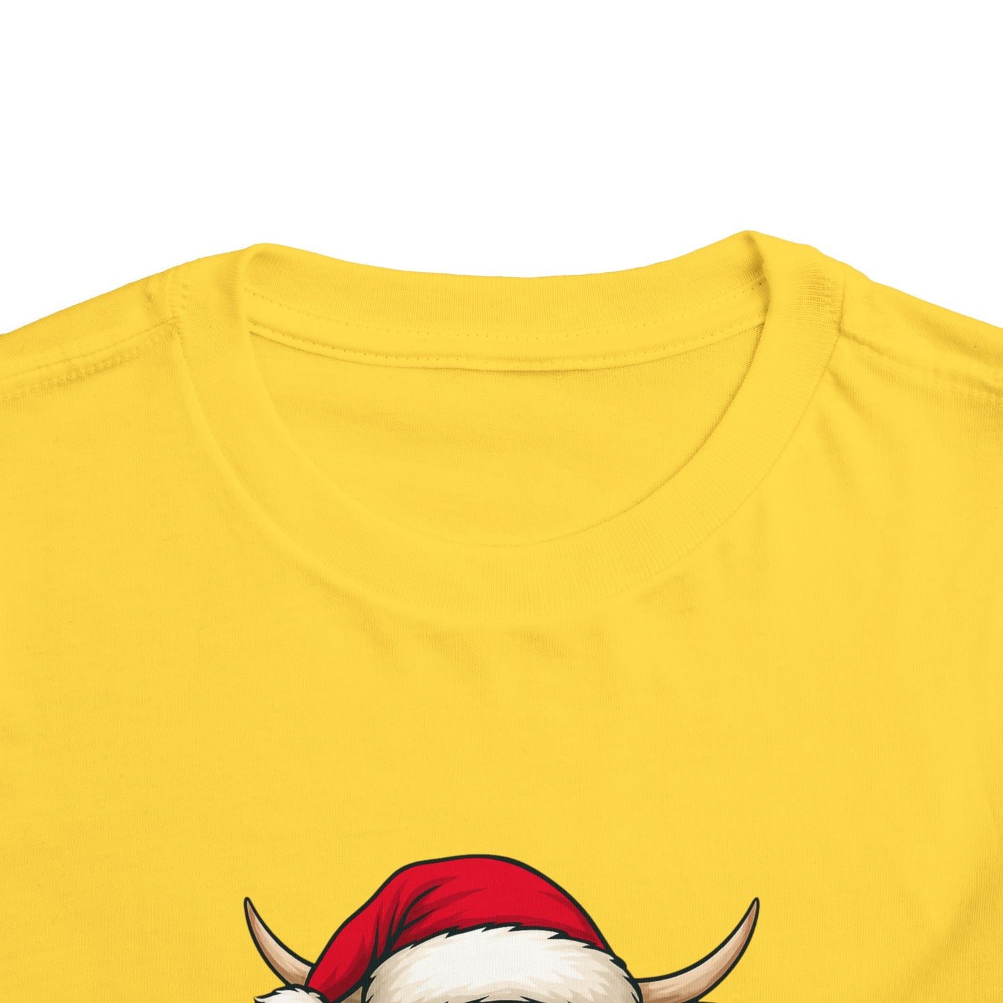 Mooey Christmas Highland Cow Toddler Tee