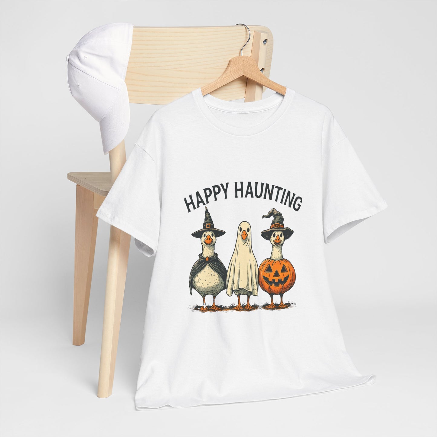Happy Haunting Geese Halloween Tee