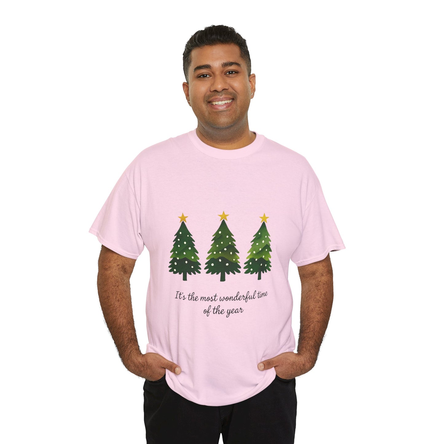 Christmas Tee - Festive Watercolor Trees Holiday Shirt