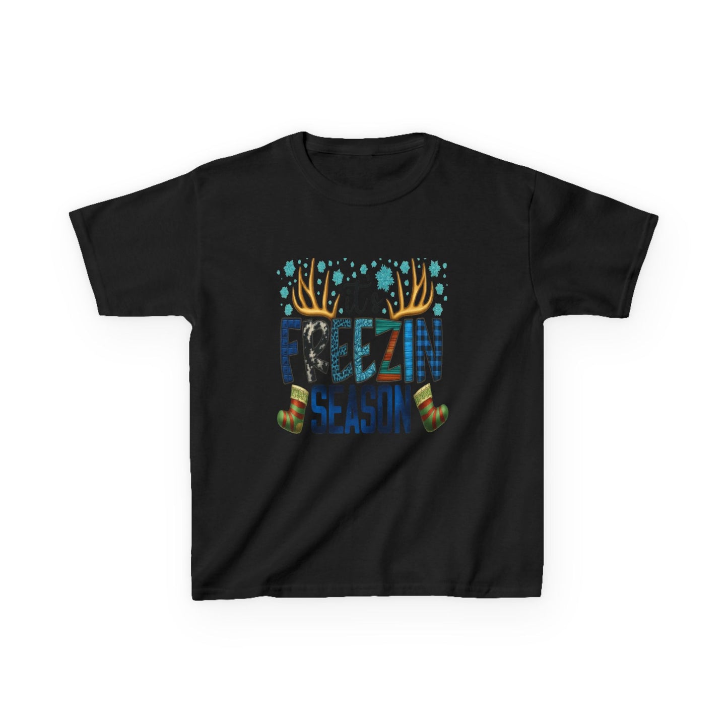 It's FREEZIN' Season Dinosaur Kids Tee - Xmas Gift