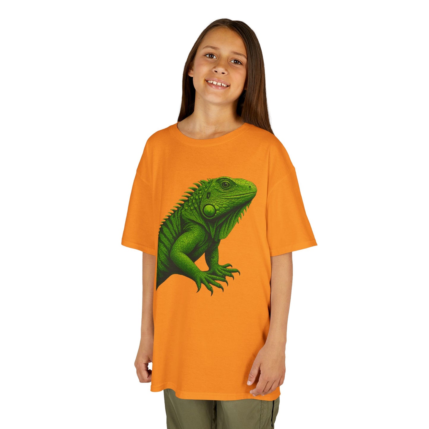 Green Iguana Kids Tee - Fun Shirt for Nature Lovers, Birthday Gift, Summer Wear, Animal Lovers, Eco-Friendly Clothing