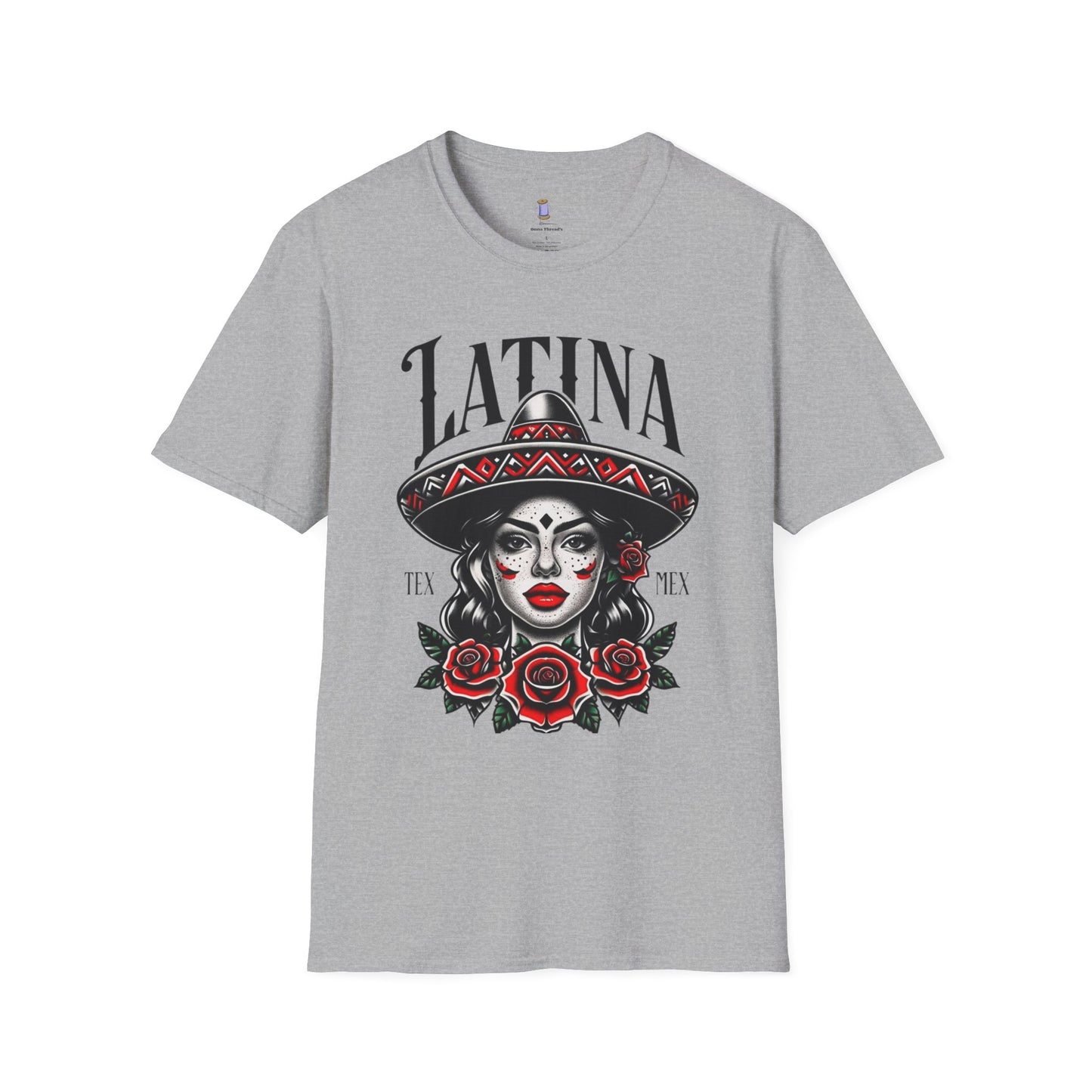 Latina Floral Graphic T-Shirt, Casual Wear, Cultural Pride Tee, Fashion for Latinas, Gifts for Her, Summer Style
