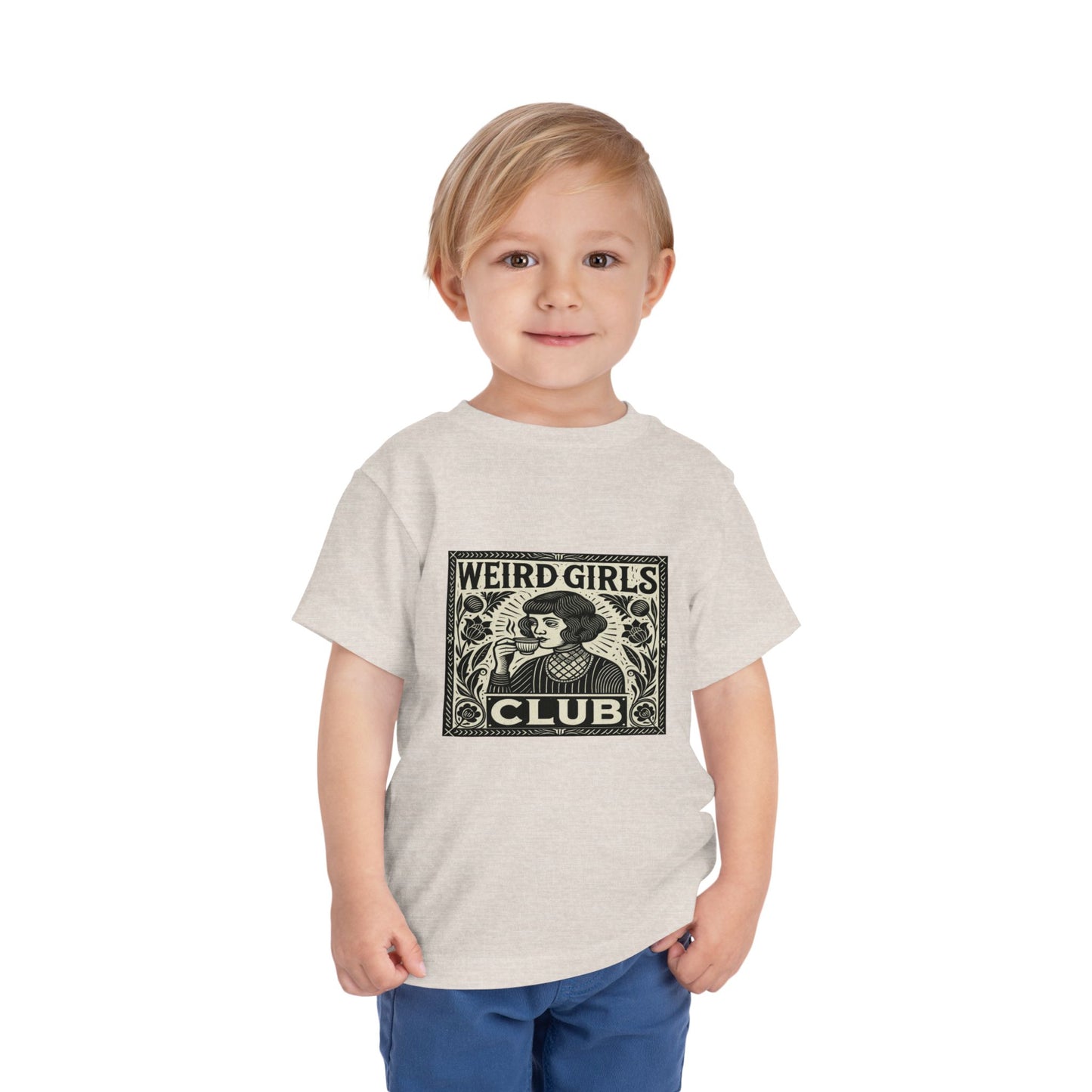 Weird Girls Club Tee - Vintage Linocut Christmas