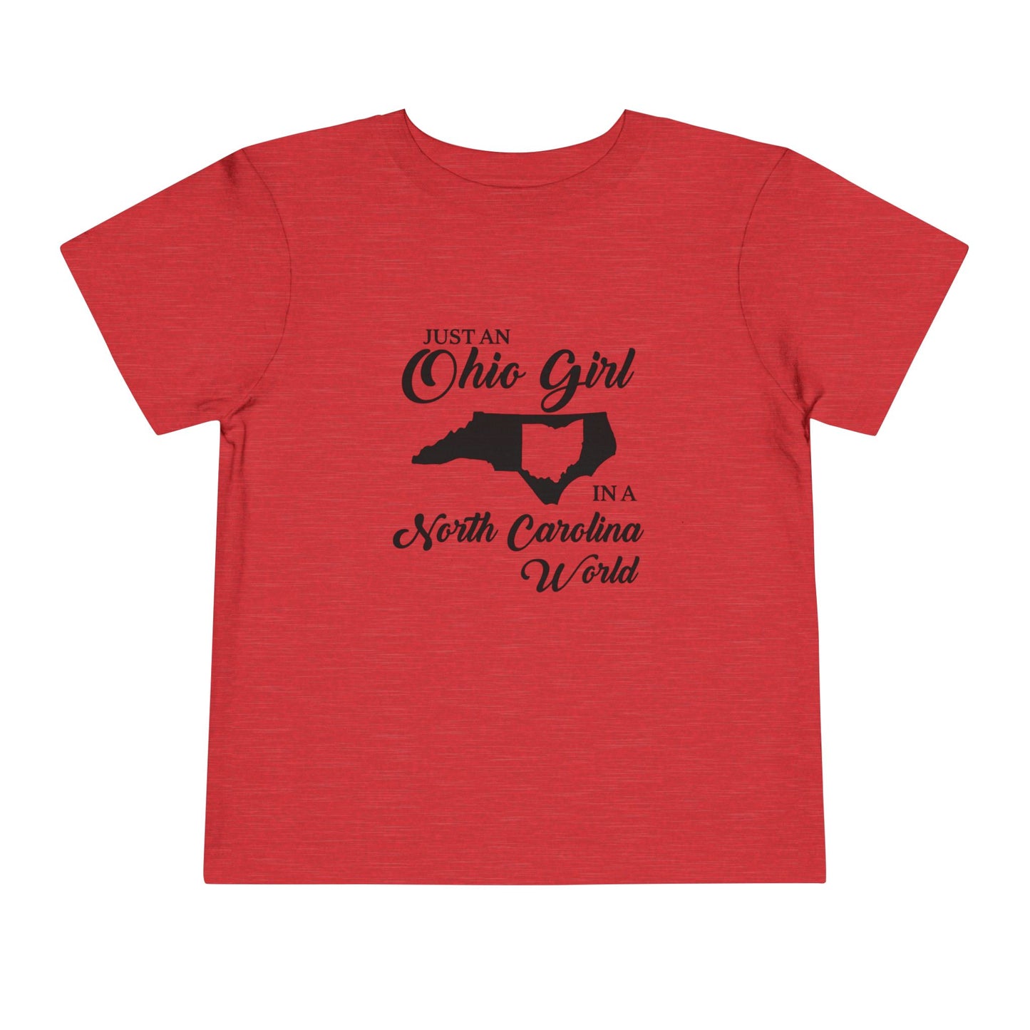 Toddler Tee Ohio Girl in North Carolina World Design Shirt