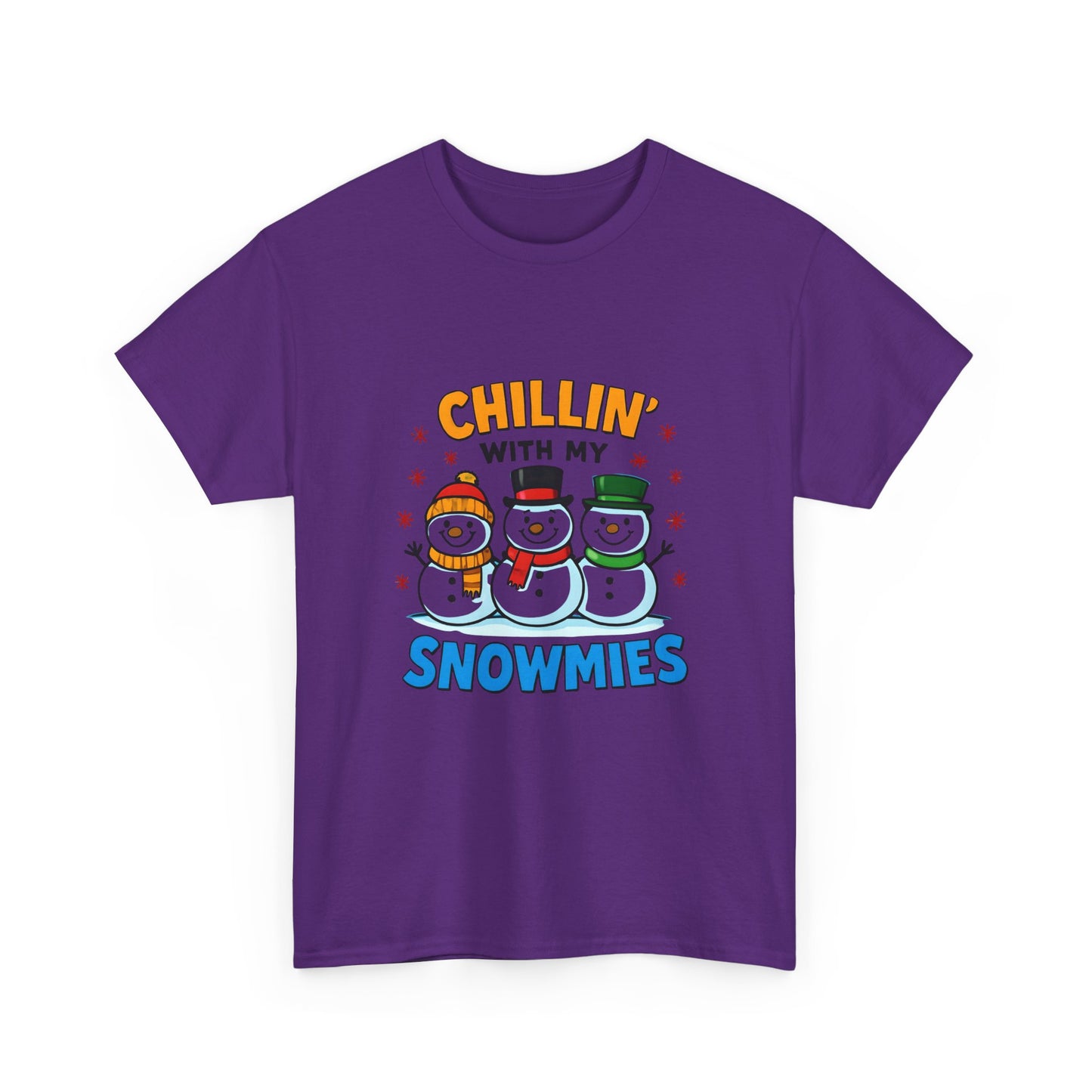 Relajándome con mis amigos de la nieve - Camiseta de concienciación sobre el cáncer
