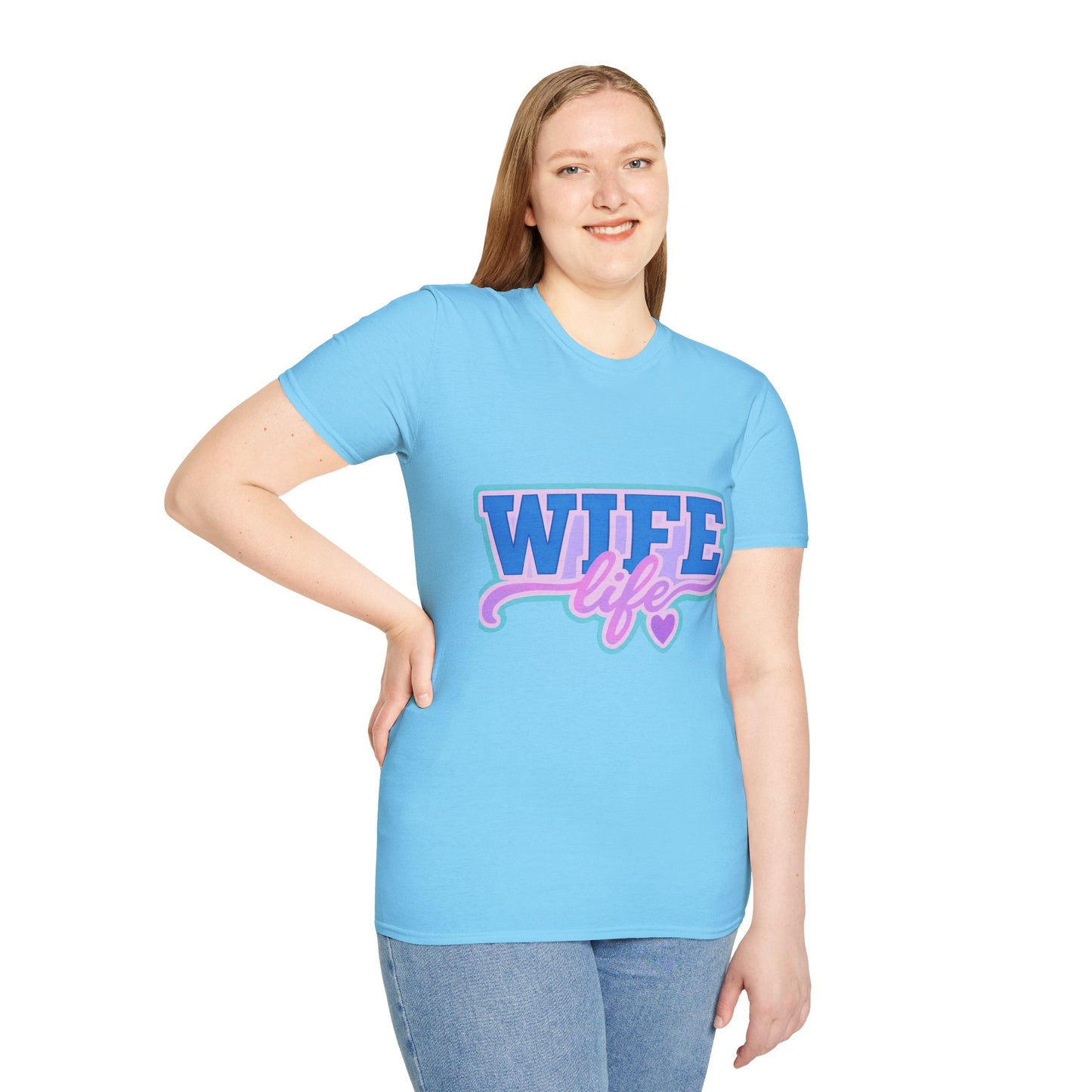 Wife Life T-Shirt, Cute Wife Tee, Unisex Graphic Shirt, Gift for Her, Couple's Apparel, Casual Wear, Birthday Gift