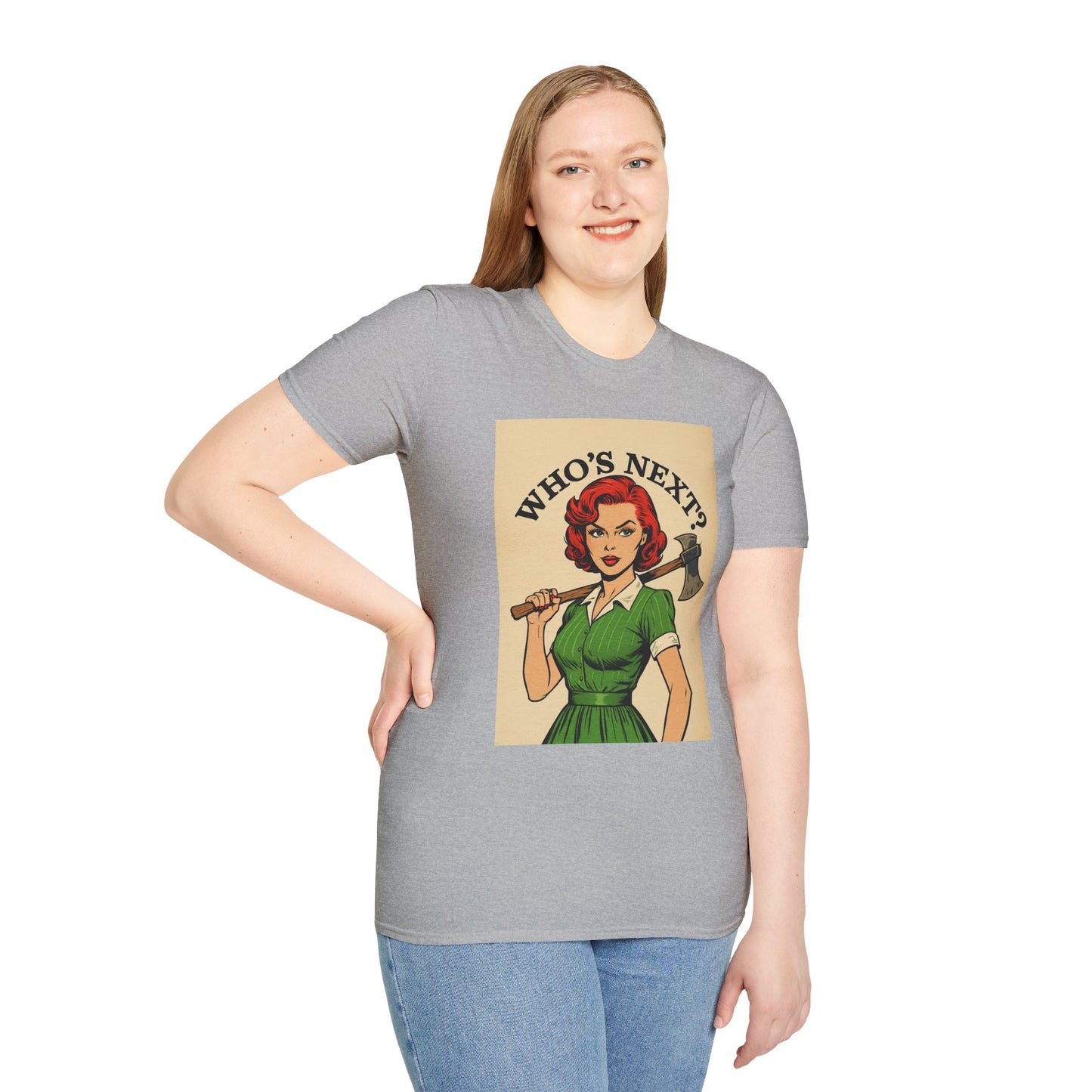 Bold Retro Graphic Tee - 'Who's Next?'