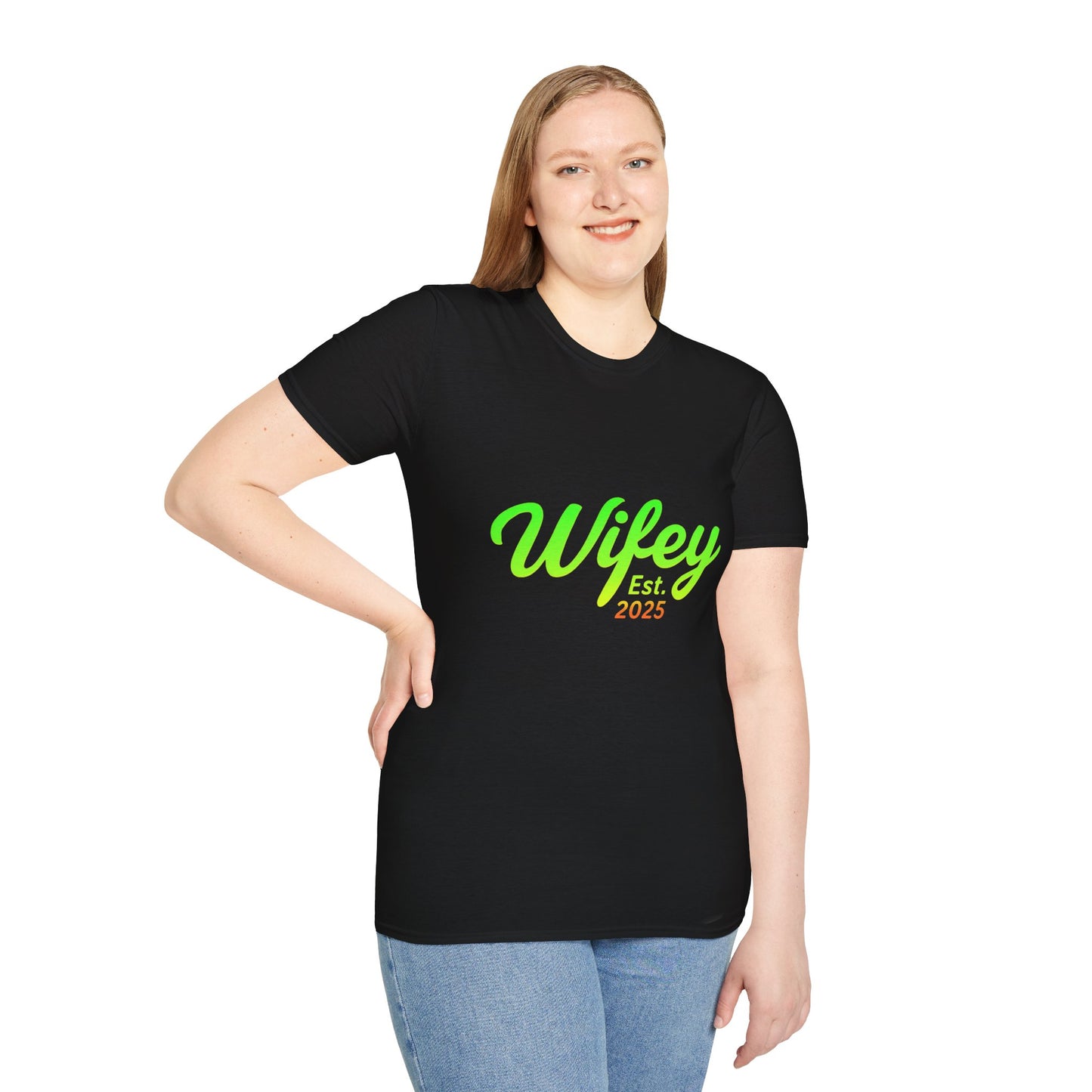 Wifey Est. 2025 T-Shirt, Bridal Shower Gift, Newlywed Apparel, Wedding Favor, Engagement Celebration Tee, Cute Couple Top