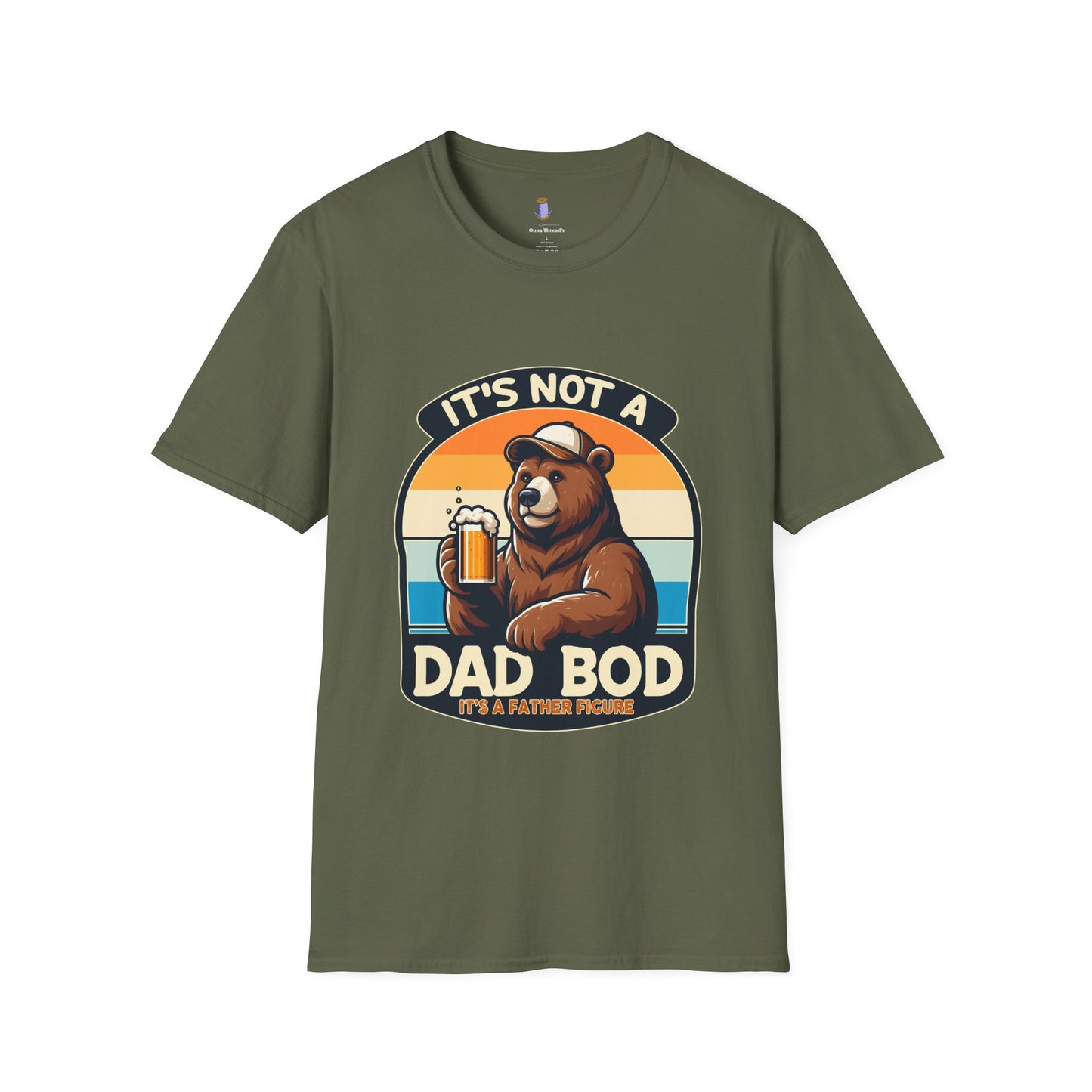 Unisex Bear Dad Bod T-Shirt, Funny Gift for Fathers, Casual Wear for Dads, Summer Tee, Gift for Father's Day, Relaxed Fit Tee
