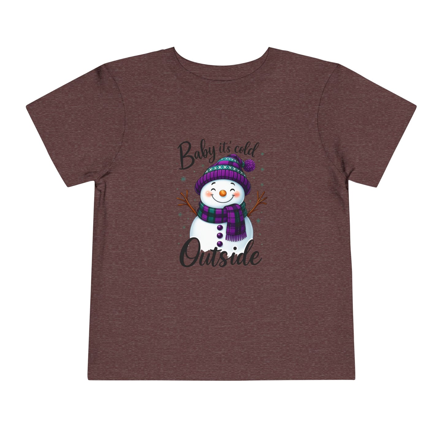 Baby It's Cold Outside Snowman Toddler Christmas Tee