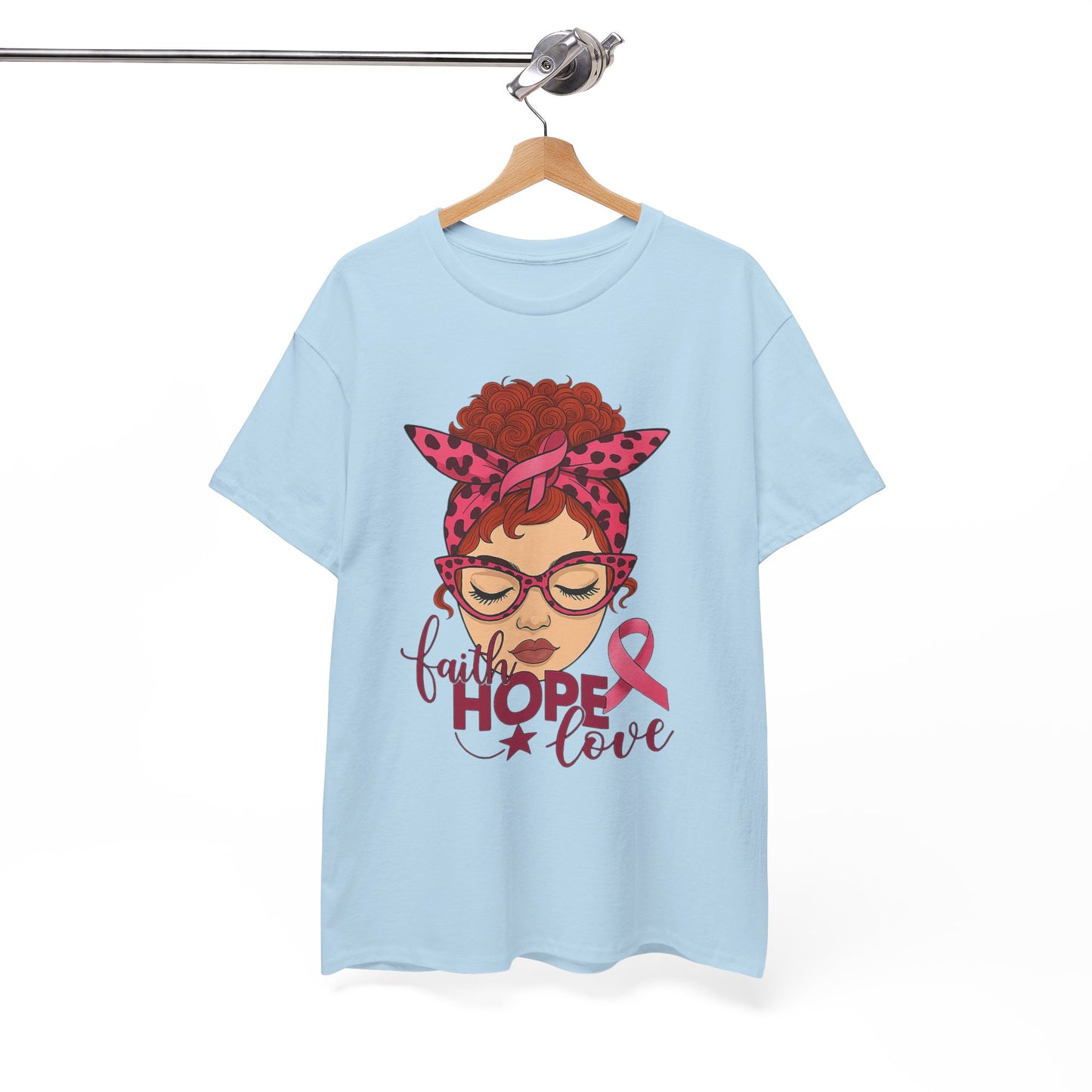 Hope, Faith & Love: Pink Ribbon Awareness Tee