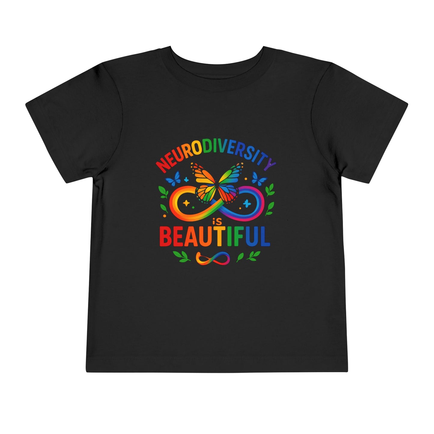 Toddler T-Shirt Colorful Butterfly Rainbow Infinity Symbol Acceptance Shirt