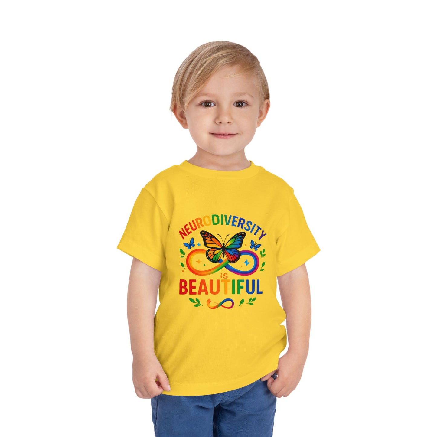 Toddler T-Shirt Colorful Butterfly Rainbow Infinity Symbol Acceptance Shirt