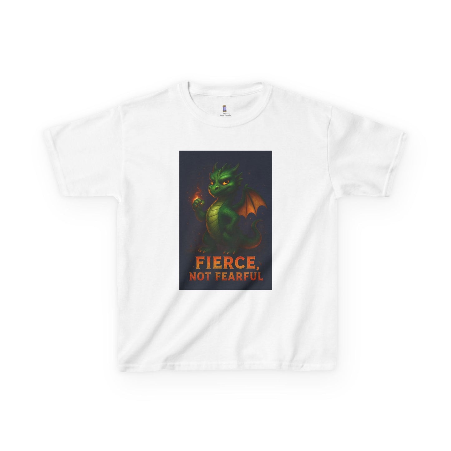 Fierce Kids Tee - Fun Cotton T-Shirt, Dragon Graphic, Gift for Boys & Girls, Halloween Costume, Birthday, Playtime Outfit, Adventure Wear