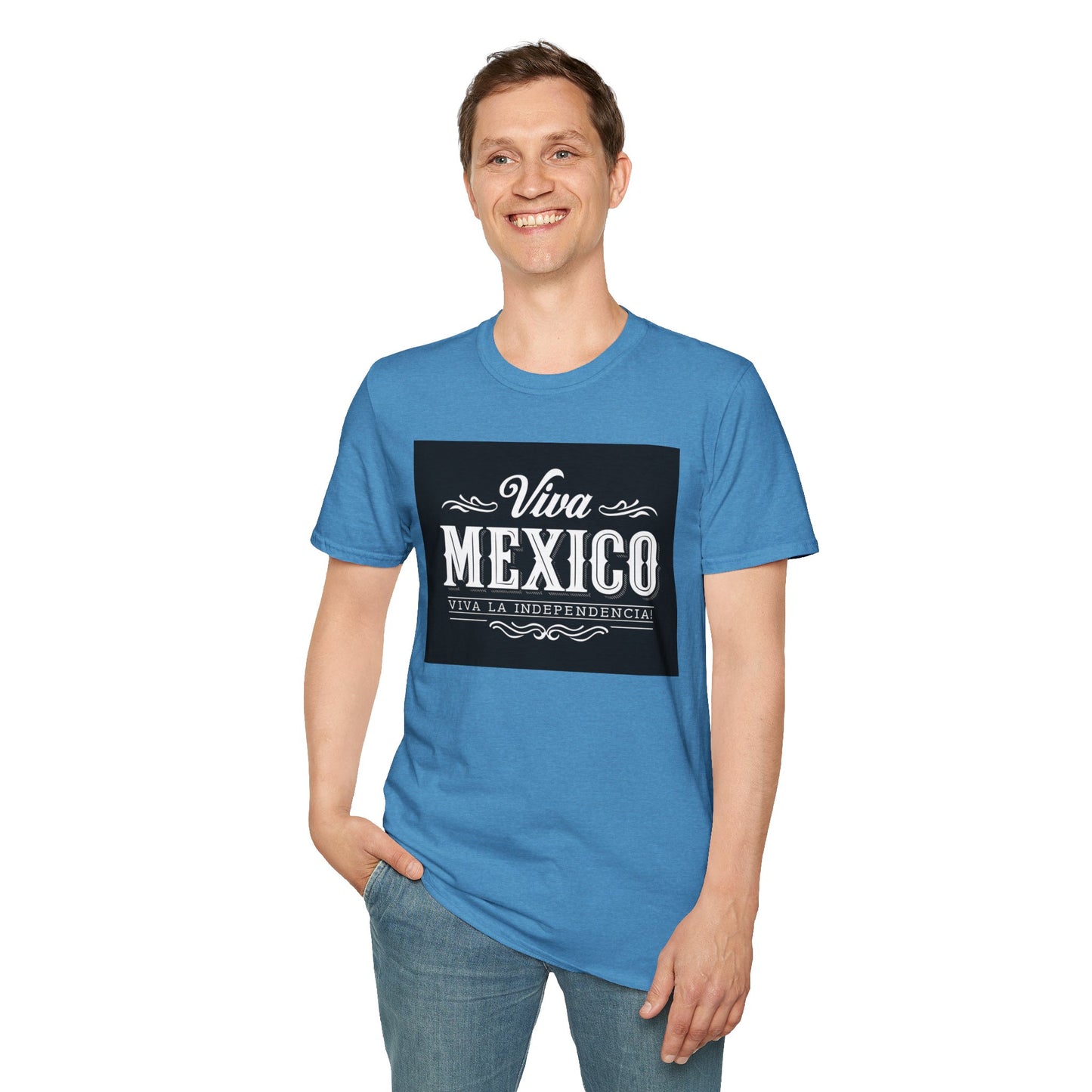 Viva Mexico Tees | Unisex Softstyle T-Shirt for Celebrations, Gifts, Independence Day, Weekend Outings, Casual Wear