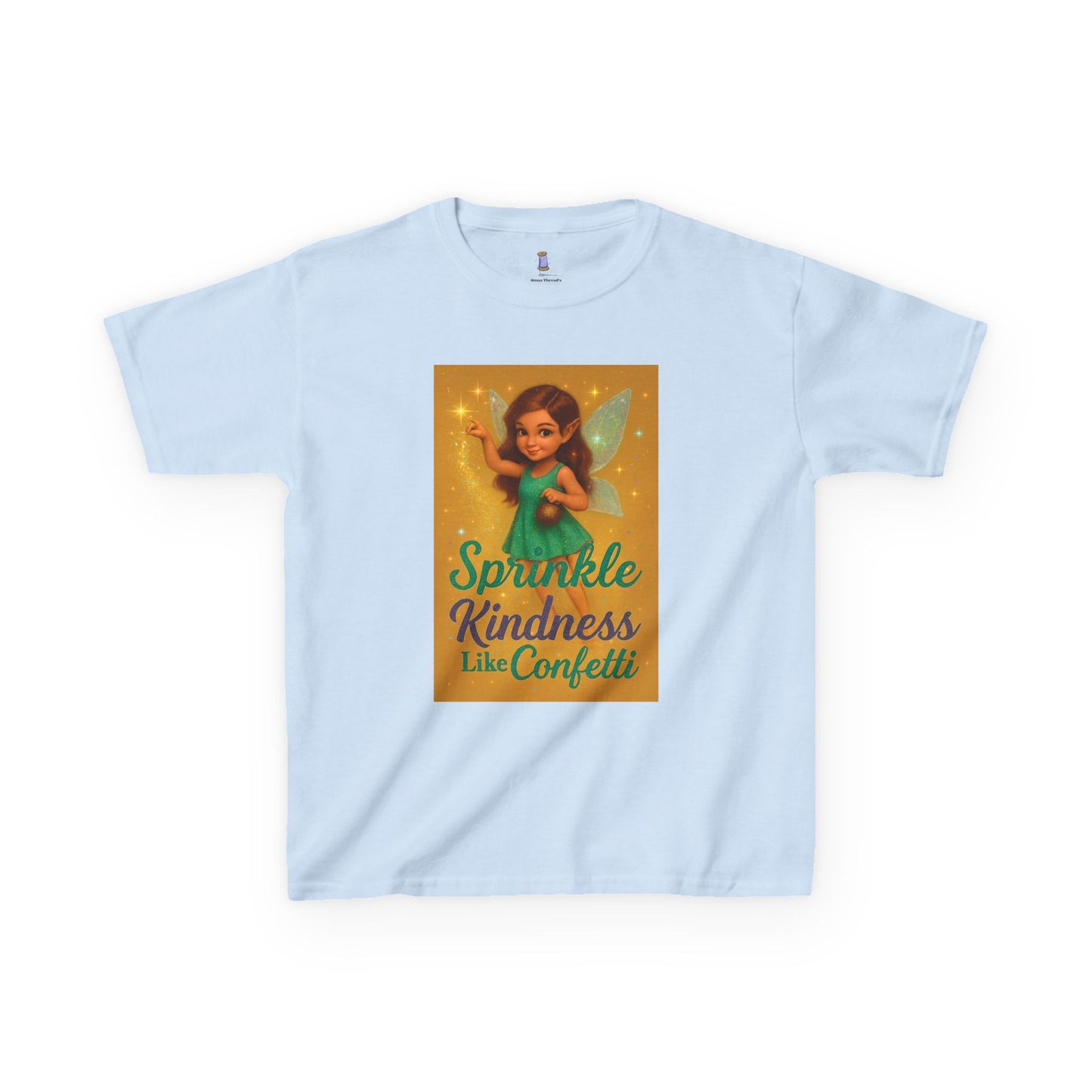 Sparkle Kindness Kids Cotton Tee - Whimsical Fairy Design, Perfect Birthday Gift, Playtime Apparel, Encouraging Message, Kids Fashion