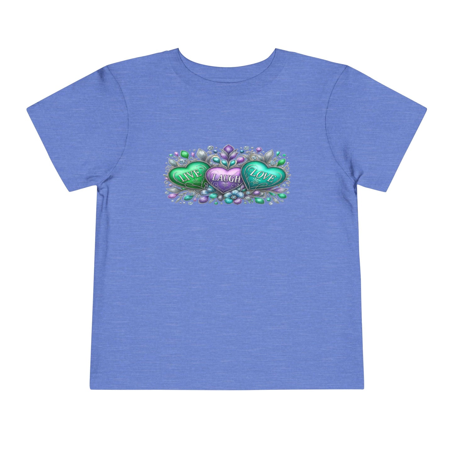 Toddler Tee Live Laugh Love Floral Design