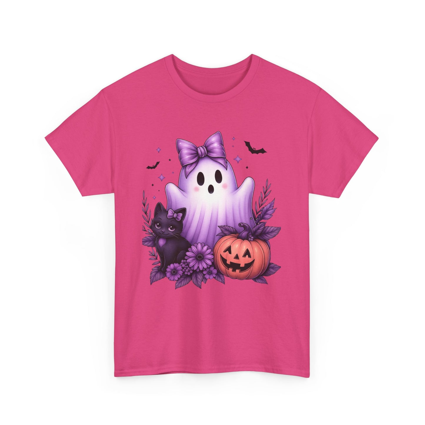 Pastel Halloween Ghost Cat Tee