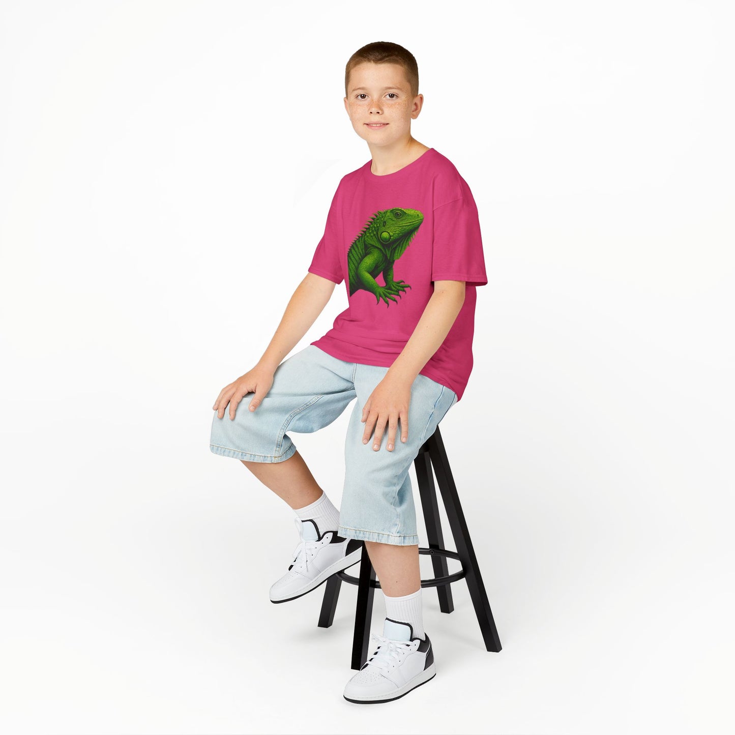 Green Iguana Kids Tee - Fun Shirt for Nature Lovers, Birthday Gift, Summer Wear, Animal Lovers, Eco-Friendly Clothing