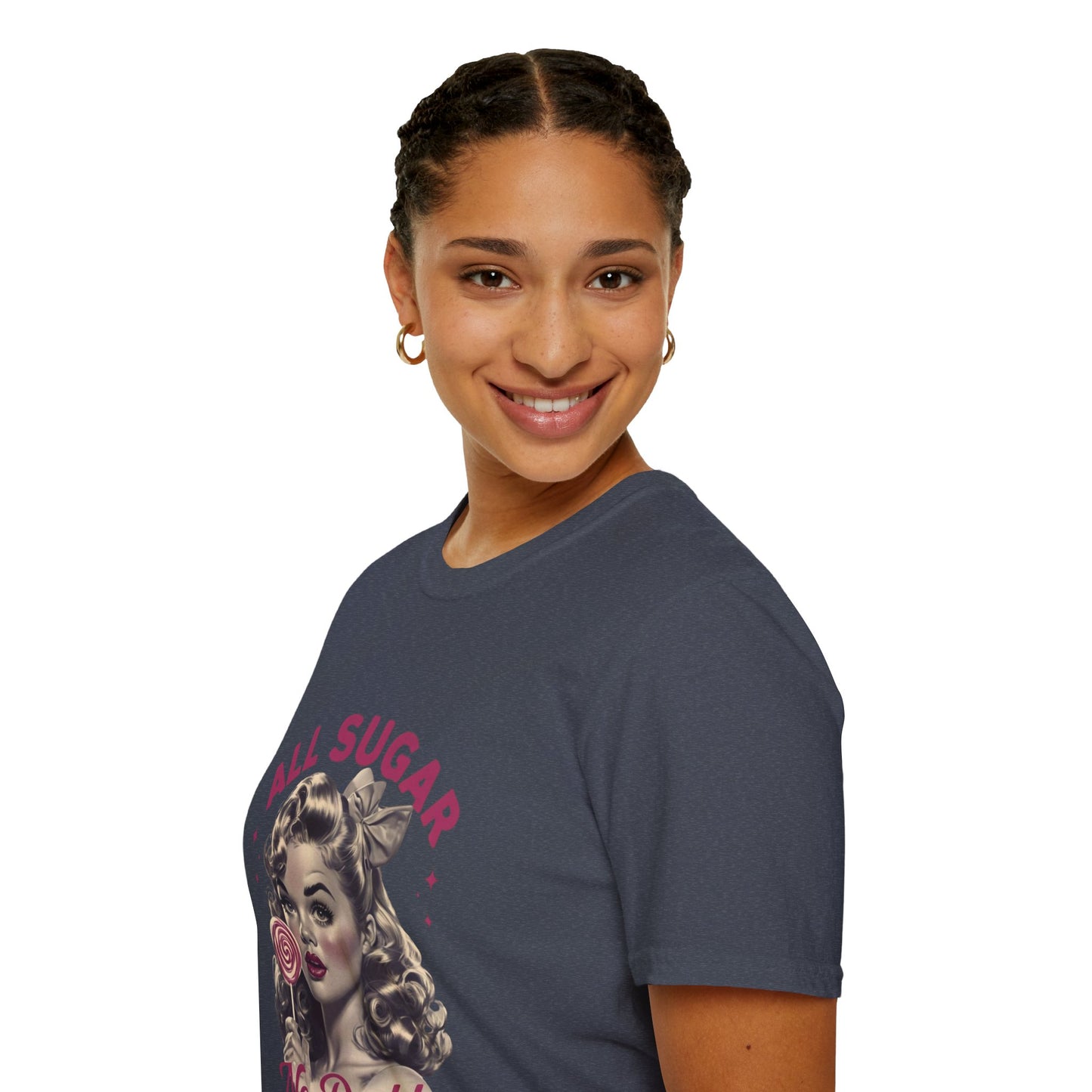 Graphic Tee - All Sugar No Daddy Print Women's Softstyle T-Shirt