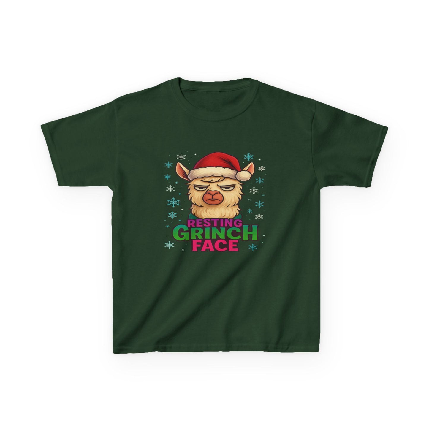 Grumpy Llama Christmas Tee - Resting Grinch Face