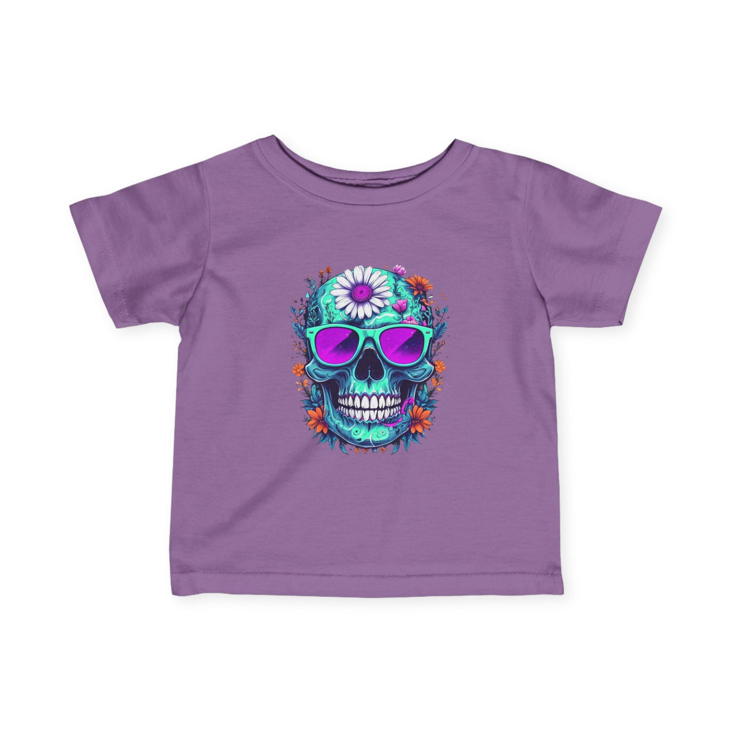 Colorful Skull Infant Tee - Trendy Baby Clothes, Unique Baby Gift, Toddler Party Outfit, Day of the Dead Tee, Fun Kid’s Apparel