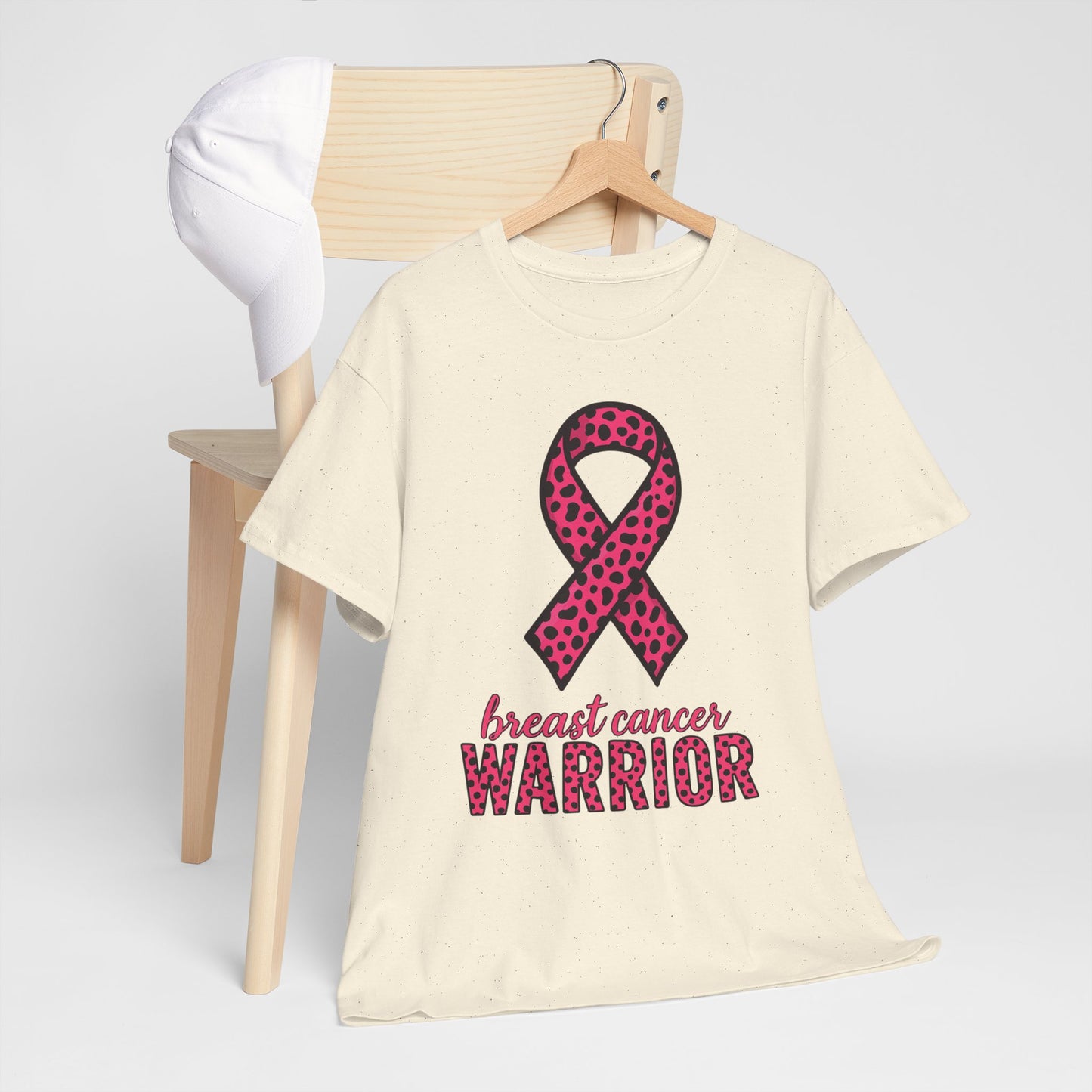 Pink Leopard Ribbon Breast Cancer Awareness Tee