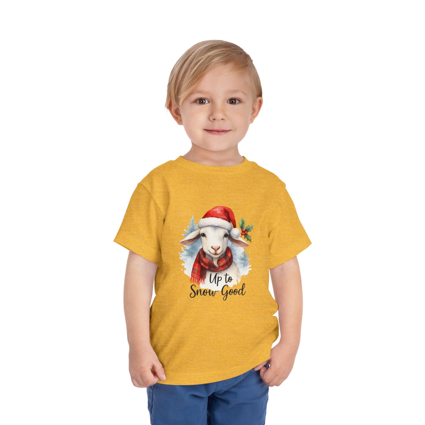 Up to Snow Good Goat Toddler Christmas Tee