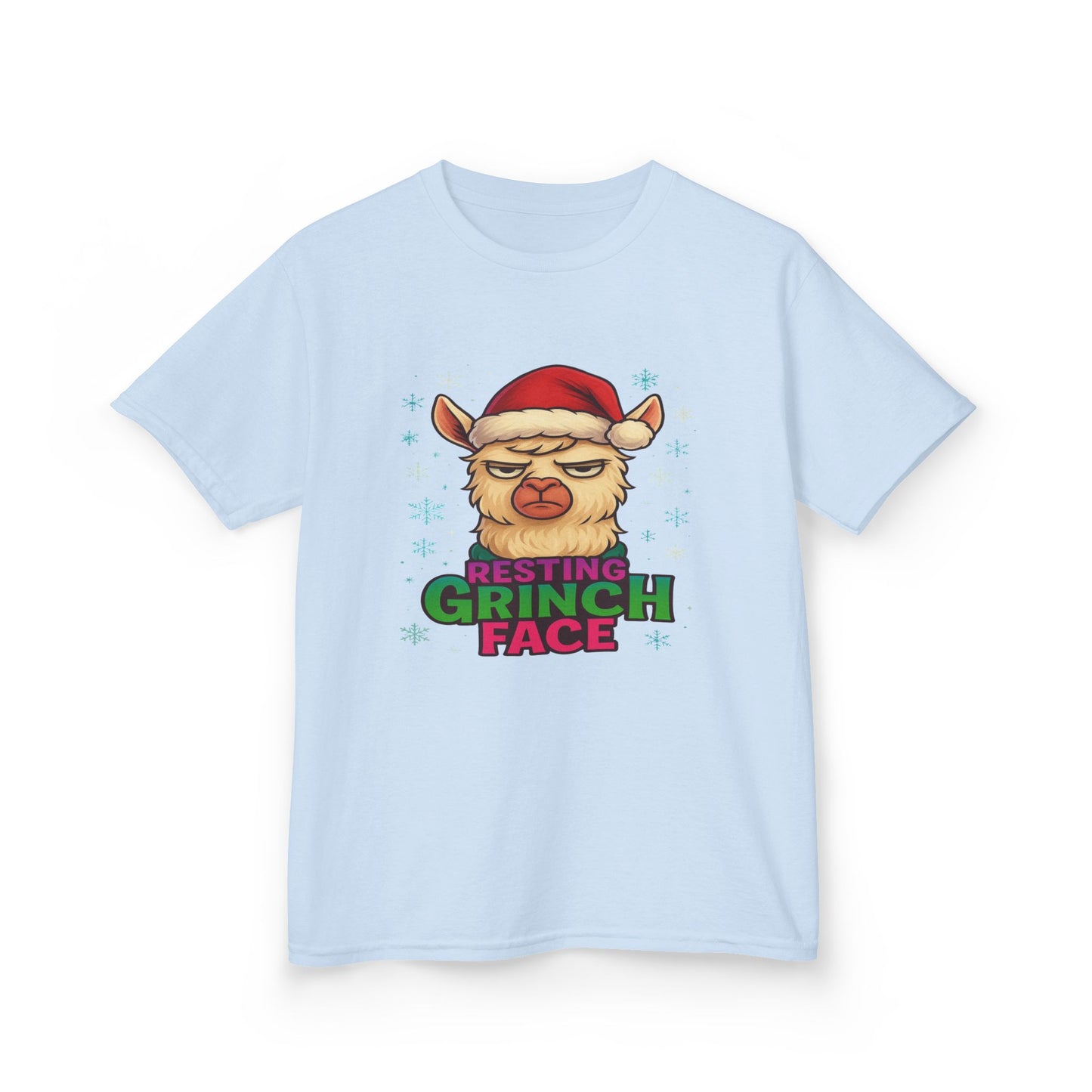 Grumpy Llama Christmas Tee - Resting Grinch Face