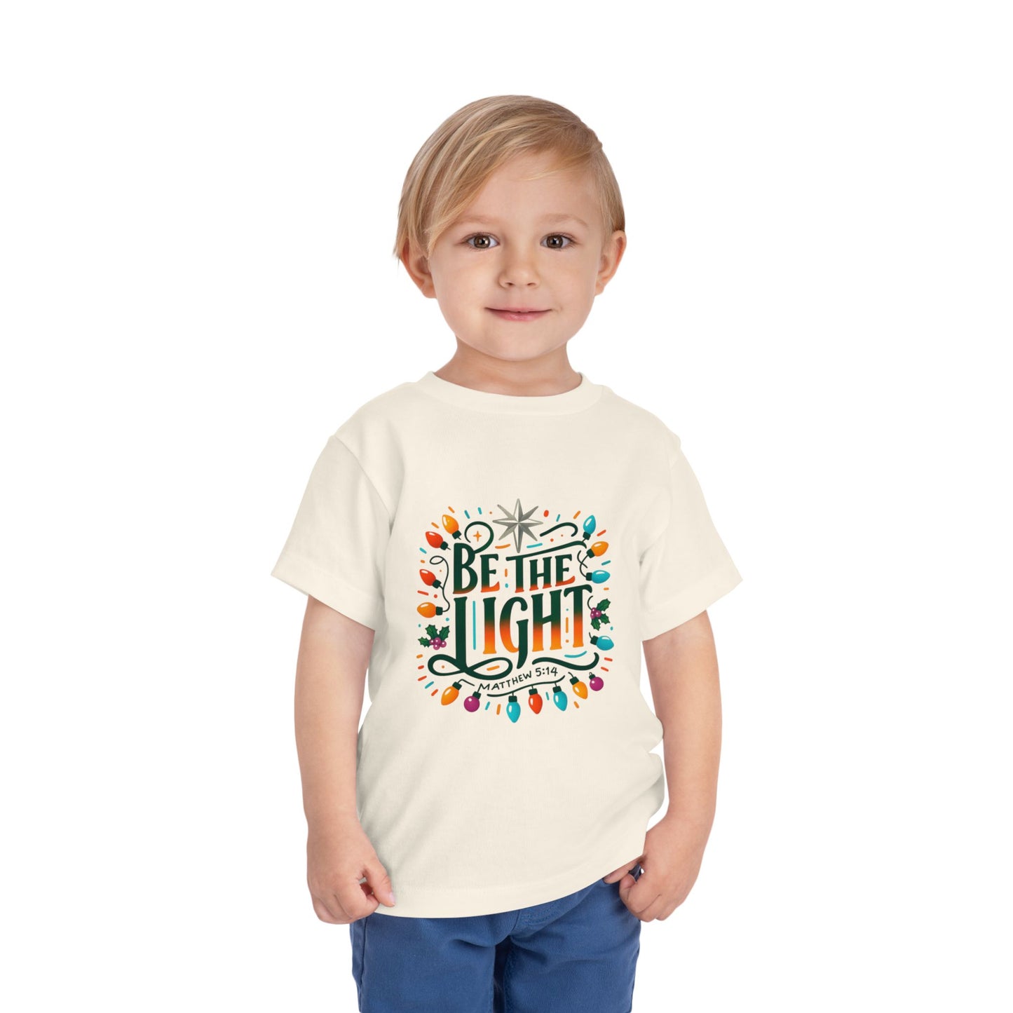 Christmas Toddler Tee - BE THE LIGHT, Matthew 5:14