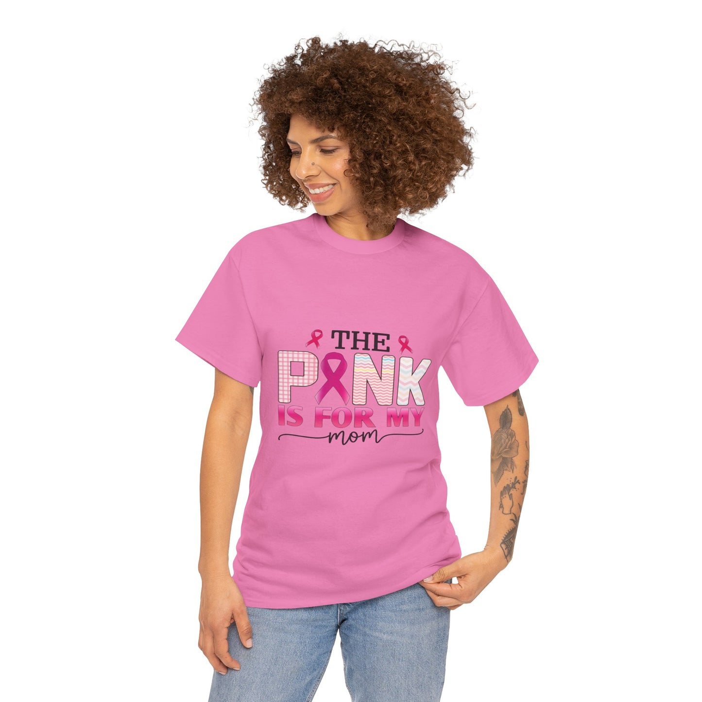 Pink Is For My Mom Breast Cancer Awareness Tee