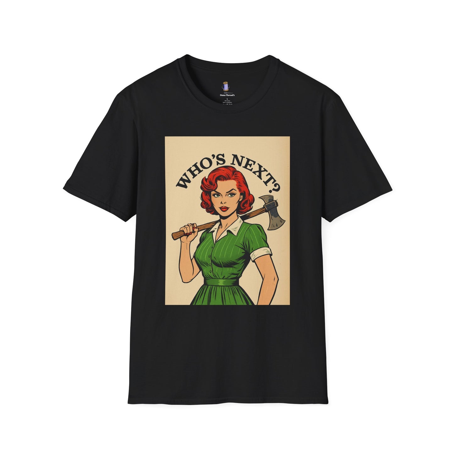 Bold Retro Graphic Tee - 'Who's Next?'