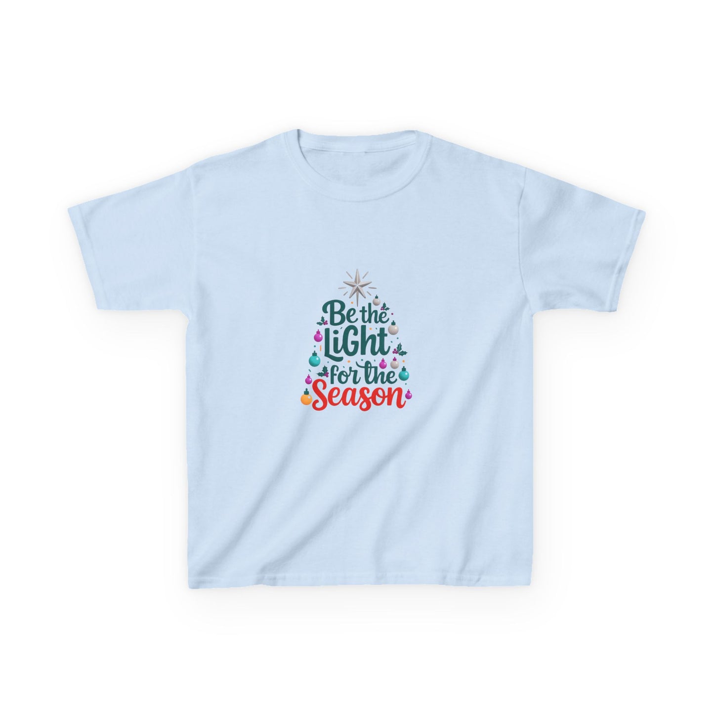 Be the LIGHT Christmas Tree Dino Kids Tee
