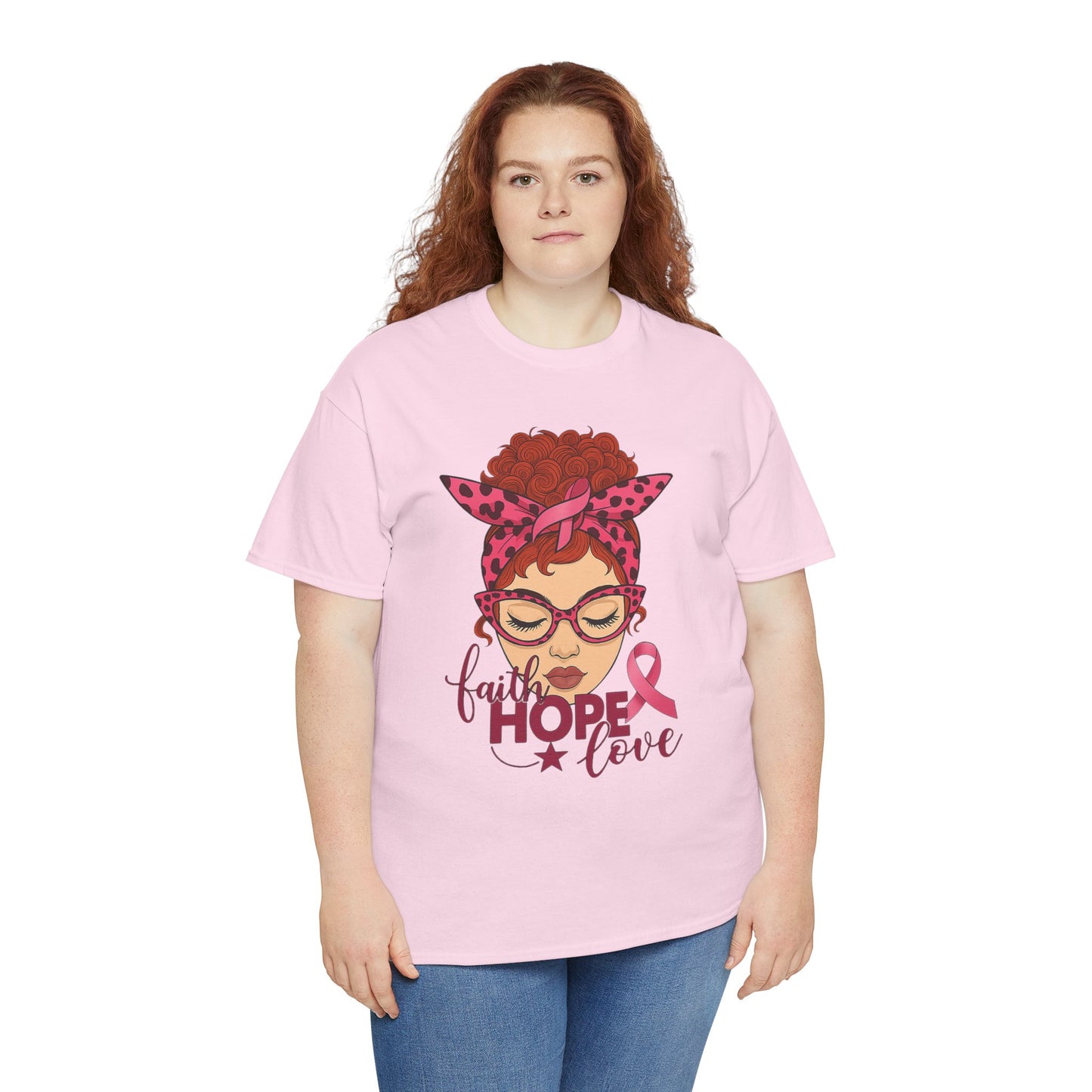 Hope, Faith & Love: Pink Ribbon Awareness Tee