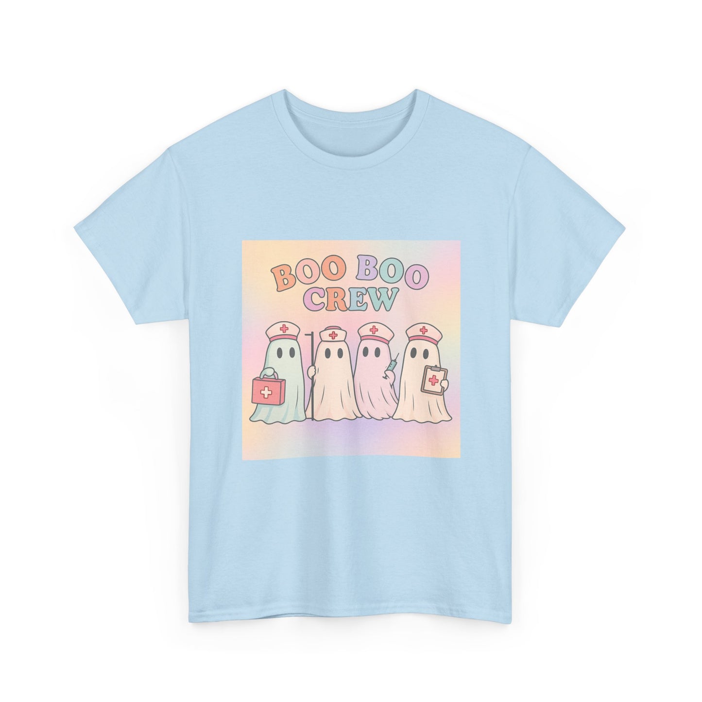 Boo Boo Crew Nurse Ghost T-Shirt – Cute Pastel Halloween Medical Tee