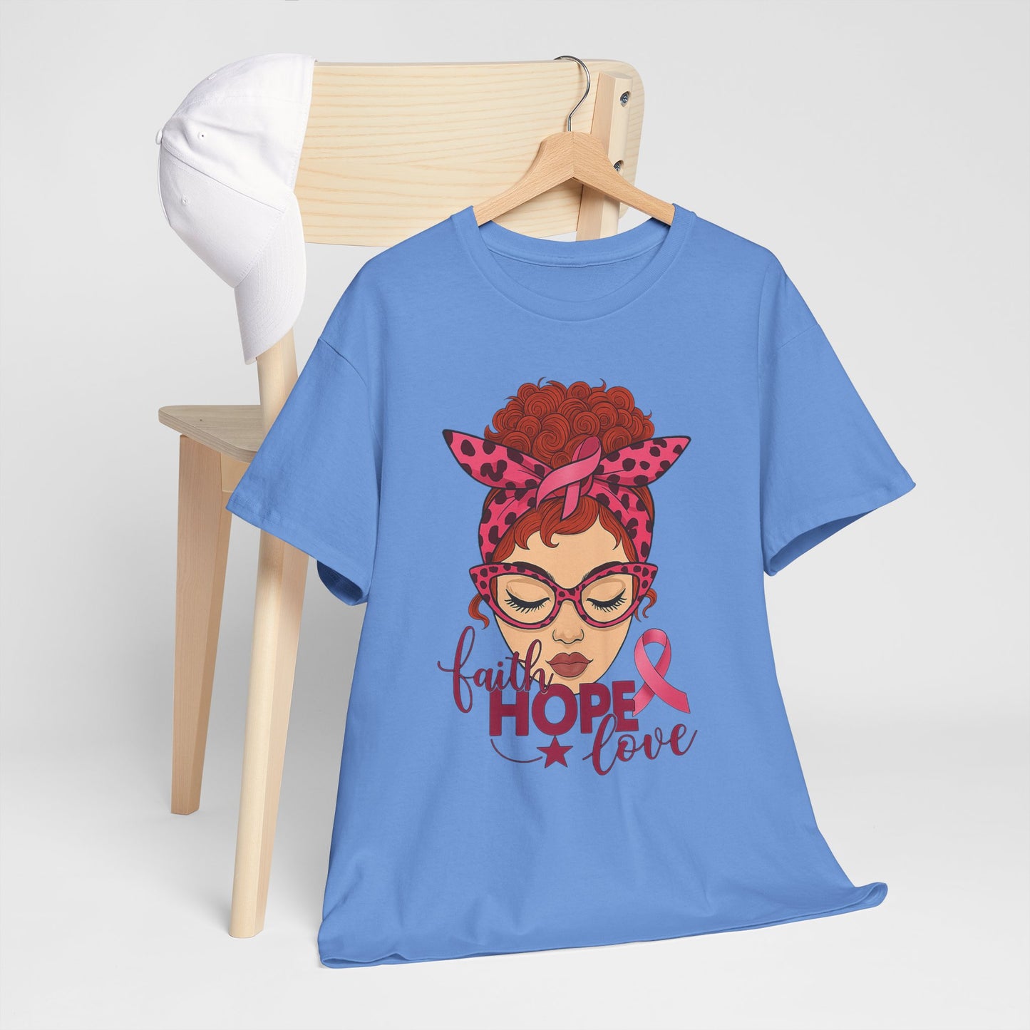 Hope, Faith & Love: Pink Ribbon Awareness Tee
