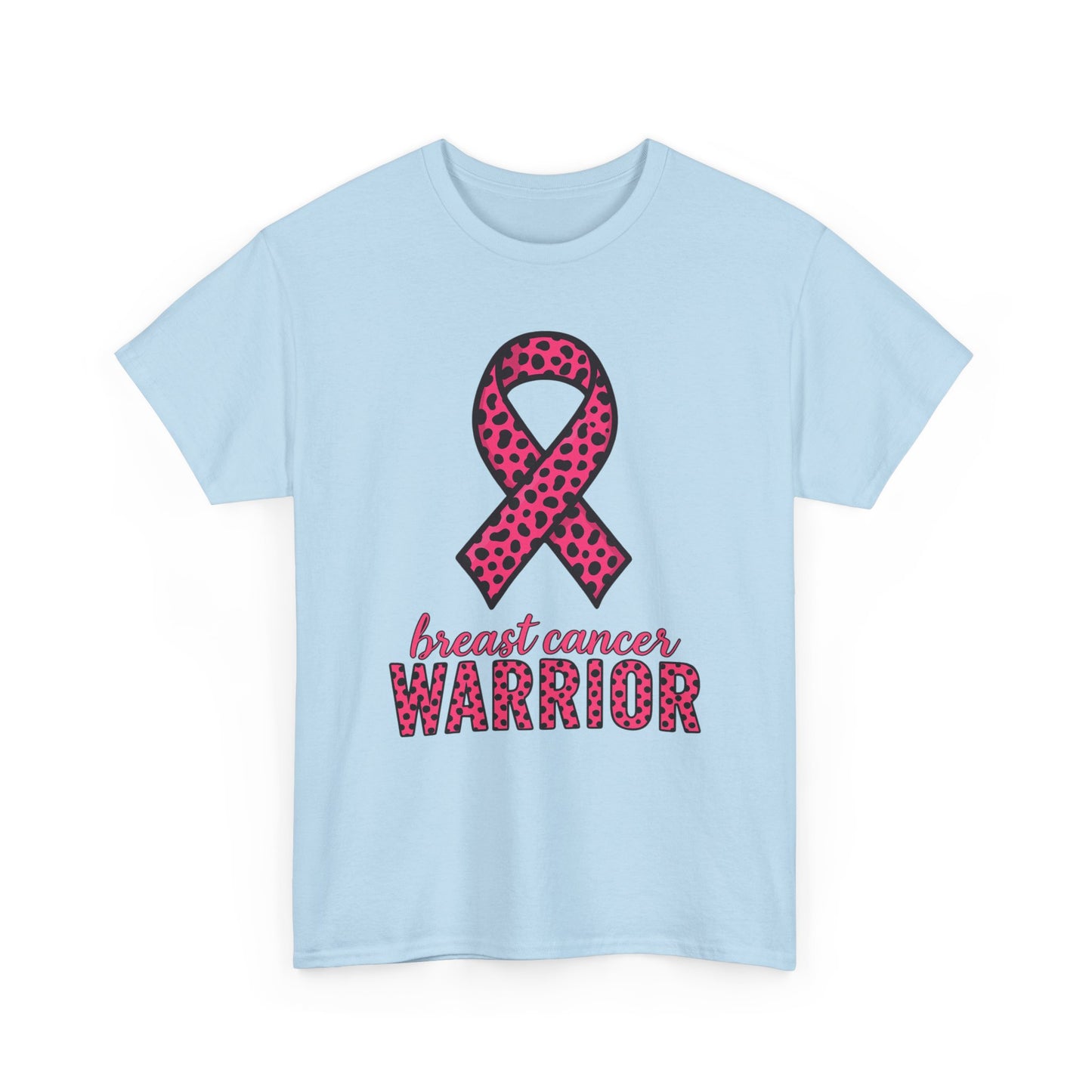 Pink Leopard Ribbon Breast Cancer Awareness Tee