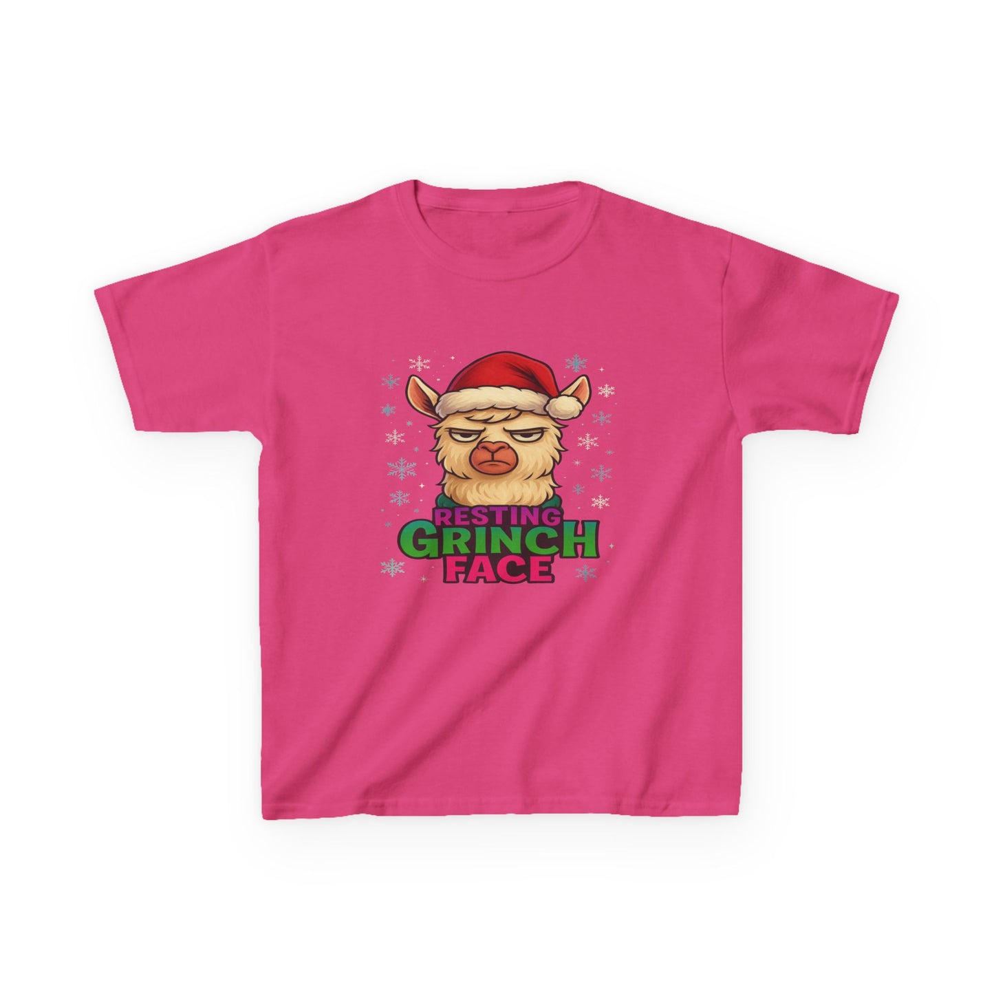 Grumpy Llama Christmas Tee - Resting Grinch Face