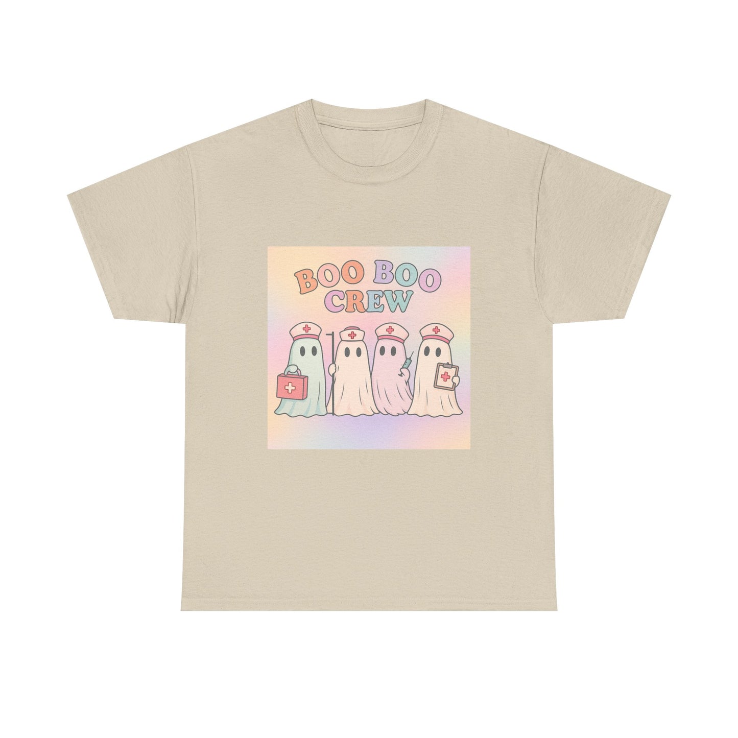 Boo Boo Crew Nurse Ghost T-Shirt – Cute Pastel Halloween Medical Tee
