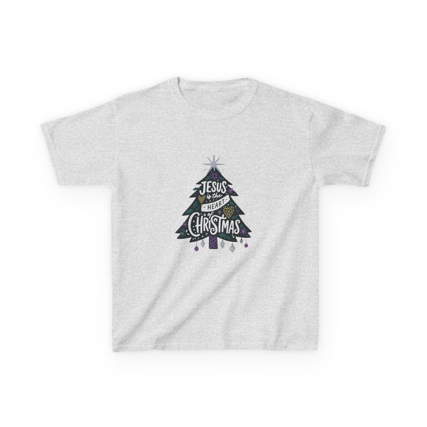 Jesus is the Heart of Christmas Tee - Dinosaur Kids Shirt