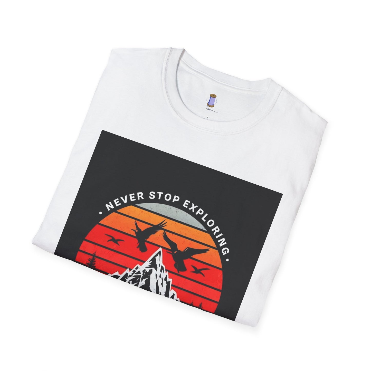 Adventure Awaits T-Shirt | Unisex Softstyle Tee | Perfect for Travel Lovers, Outdoor Adventures, Camping, Nature Gifts, Explore