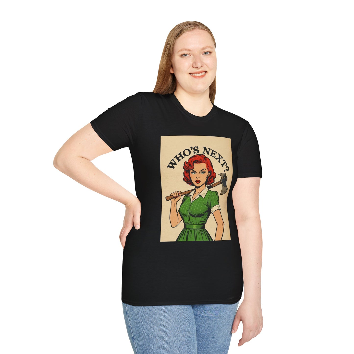 Bold Retro Graphic Tee - 'Who's Next?'